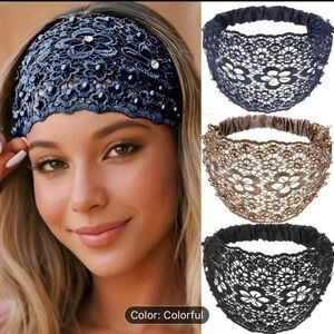 Set of 3 Lace Headband